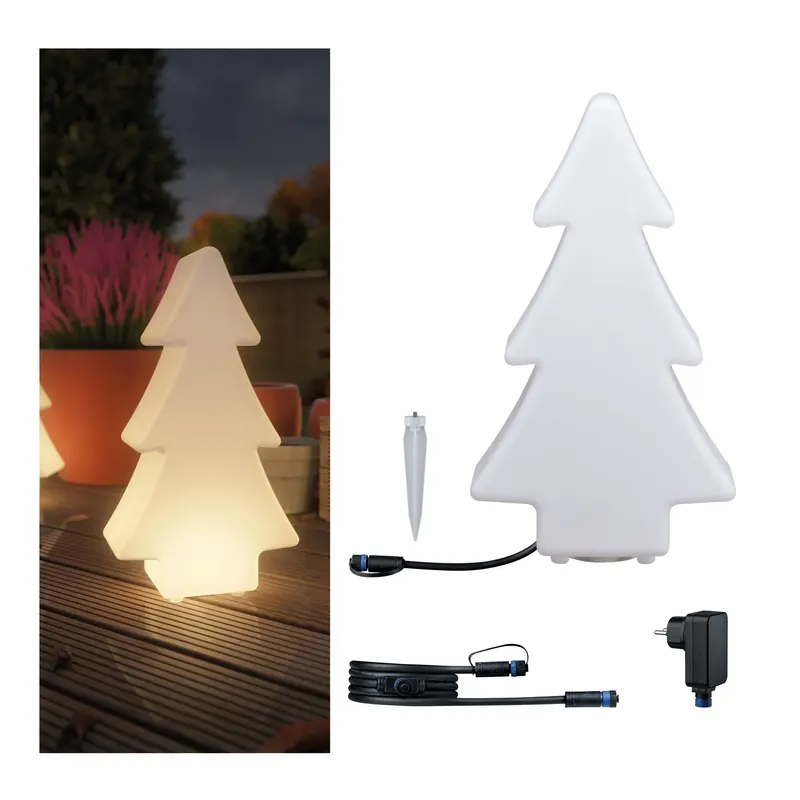Ausverkauf Plug & Shine Set LED Lichtobjekt Tree inkl. 2m-Kabel und Trafo IP67 3000K 2,8W Weiß