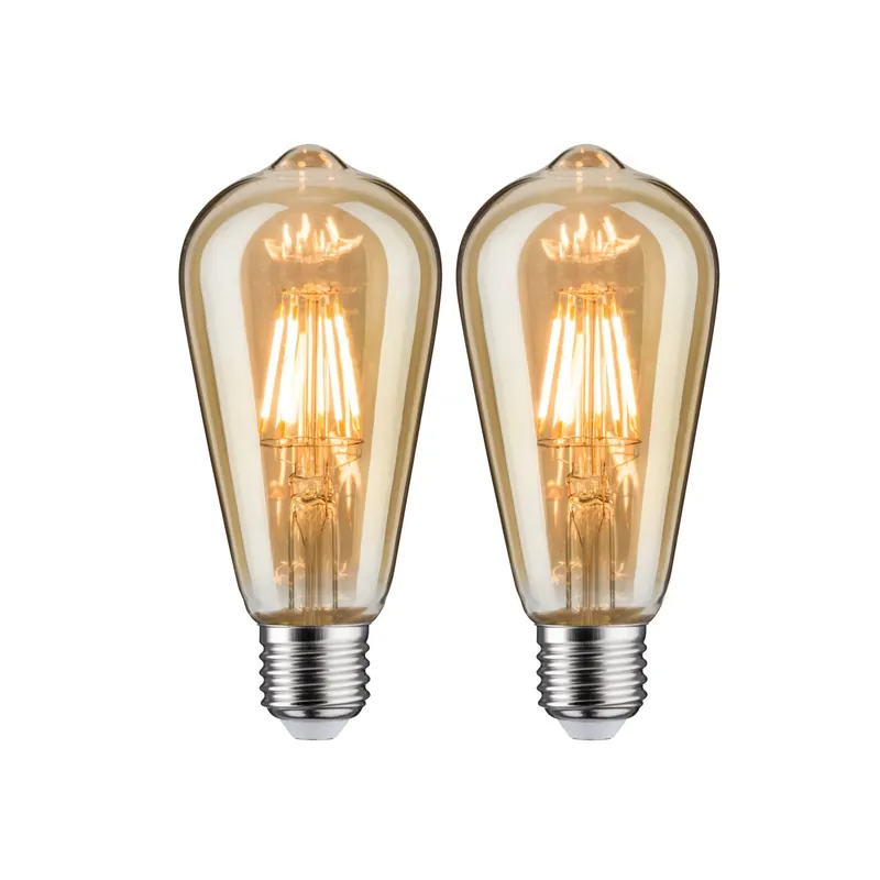 Finale Aktion Vintage Edition Standard 230V LED Kolben ST64 E27 2x680lm 2x6,5W 2500K Gold