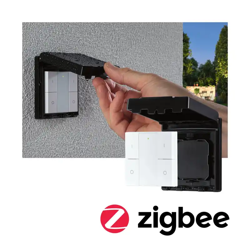 Gratis Versand Wandschalter Smart Home Zigbee 3.0 On/Off/Dimm Outdoor Schwarz