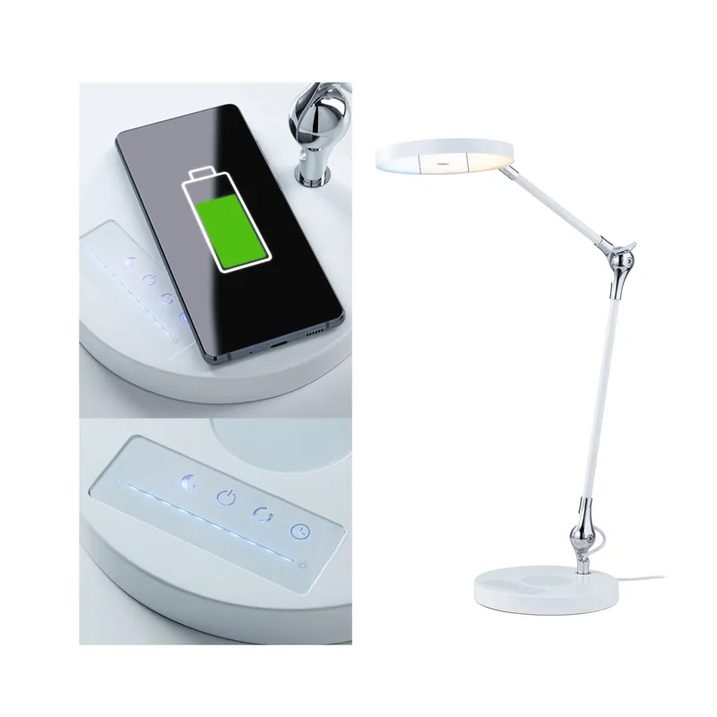 LED Schreibtischleuchte Numis QI White Switch 1000lm 11W Weiß Sonderangebot