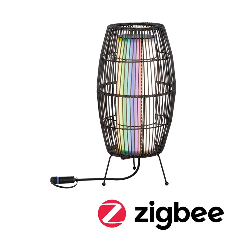 Plug & Shine LED Lichtobjekt Smart Home Zigbee 3.0 Basket IP44 RGBW+ 3,2W Schwarz Zertifiziert
