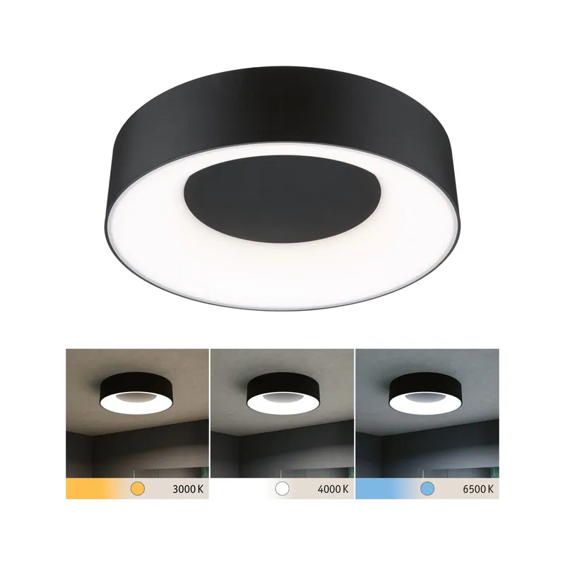Mega-Angebot LED Deckenleuchte Casca IP44 White Switch 1500lm 230V 16W Schwarz matt