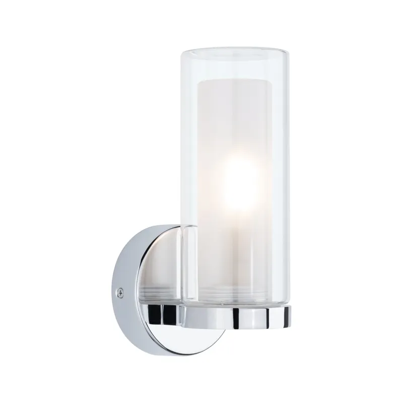 Selection Bathroom Wandleuchte Luena IP44 E14 230V max. 20W dimmbar Chrom/Glas Garantierte Lieferung