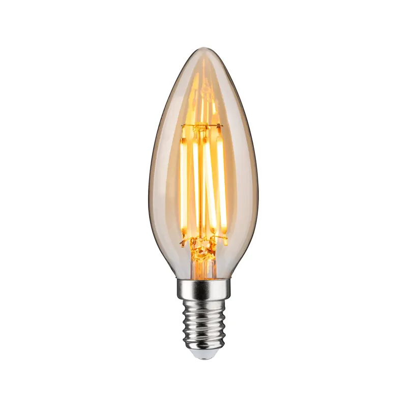 1879 Filament 230V 3-Step-Dim LED Kerze 3 Step Dim 450lm 4,9W 1800K dimmbar Gold Kostenloser Rückversand