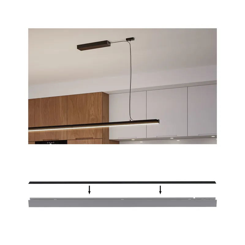 Billig Linion Zubehör Abdeckung Gerade Schwarz matt 1000x36mm