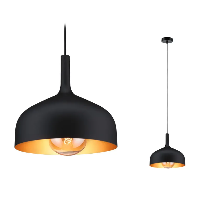 Pendelleuchte Embla II E27 Schwarz/Gold Metall/Metall Nur Heute