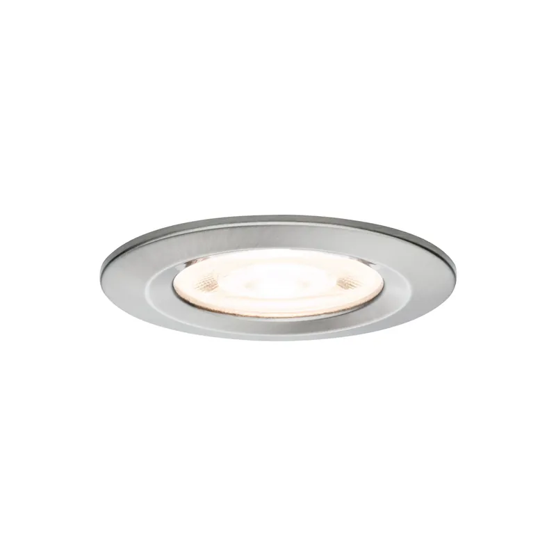 LED Einbauleuchte Nova GU10 Flat starr IP44 4,9W 550lm 230V 2700K Eisen gebürstet Aktuell