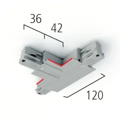 Zertifiziert Eutrac T-Verbinder 3-Phasen Einbau-Stromschiene