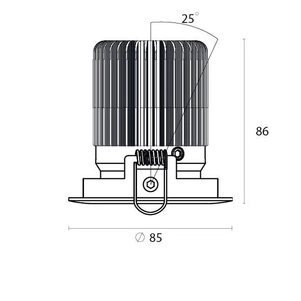 Rabatt Focus LED rund schwenkbar 16W