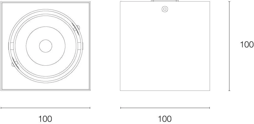 Sale Caja LED 1er Deckenaufbauleuchte