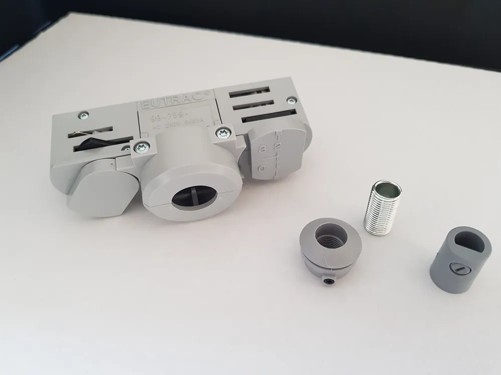 Neu Eutrac Pendelleuchtenadapter für 3-Phasen-Schiene