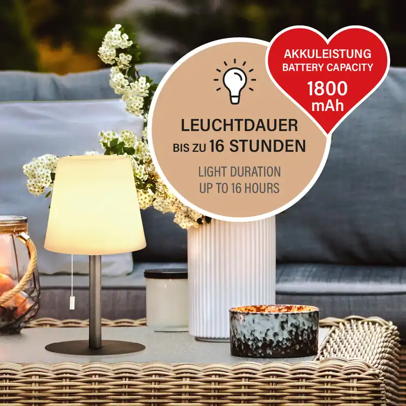 Solange Der Vorrat Reicht Tischleuchte, mobiles Licht, Garden| IP44