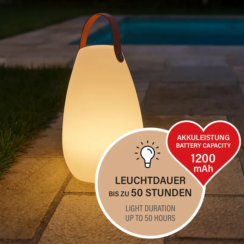 Tischleuchte, mobiles Licht, Ruby | weiß| IP44 Rabatt
