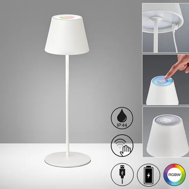 Abverkauf Tischleuchte, mobiles Licht, Cosenza | sandweiß | IP44