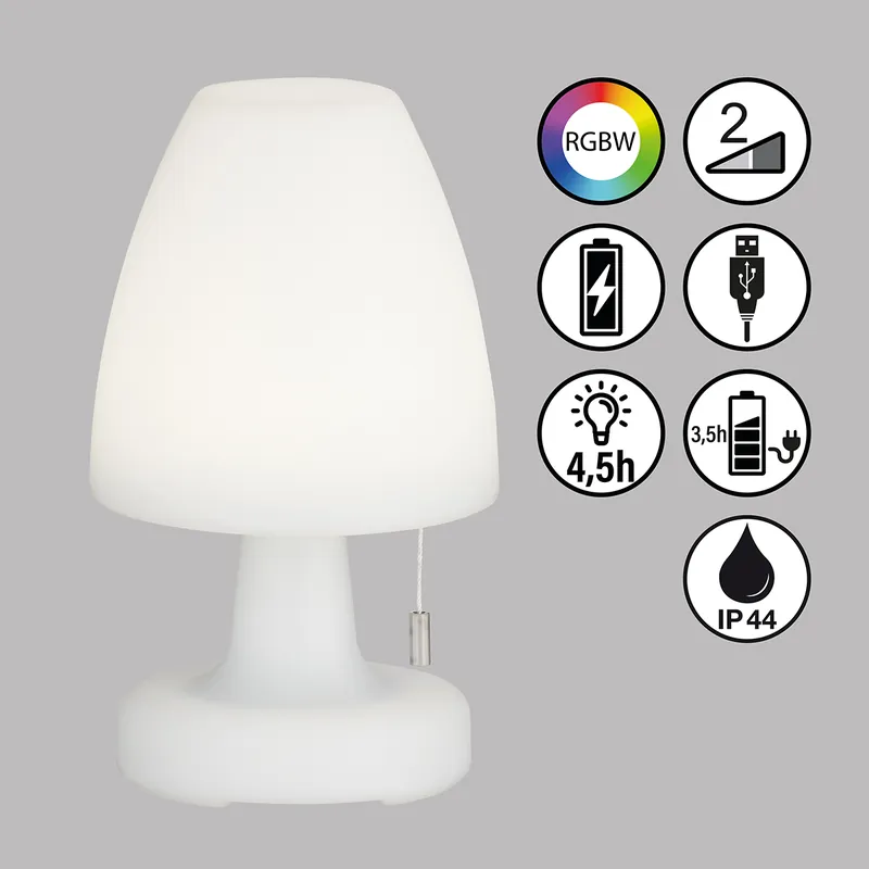 Tischleuchte, mobiles Licht, Termoli | weiß | IP44 Preis Gesenkt