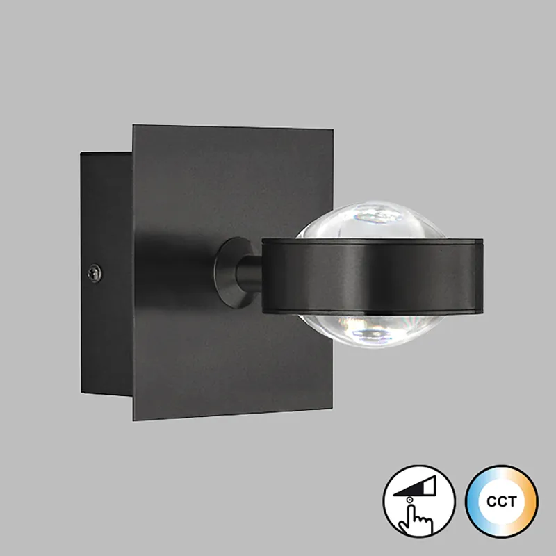 Bestpreis Wandleuchte, Lense | sandschwarz | IP44
