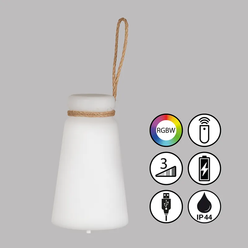 Knallerangebot Tischleuchte, mobiles Licht, Bruno | weiß | IP44