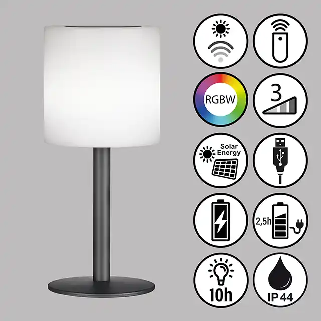 Solar-Tischleuchte, mobiles Licht, Lesina | IP44 Angebot