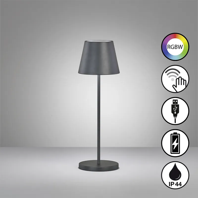 Geprüft Tischleuchte, mobiles Licht, Cosenza 2.0 mit Standard Ladestation | IP44