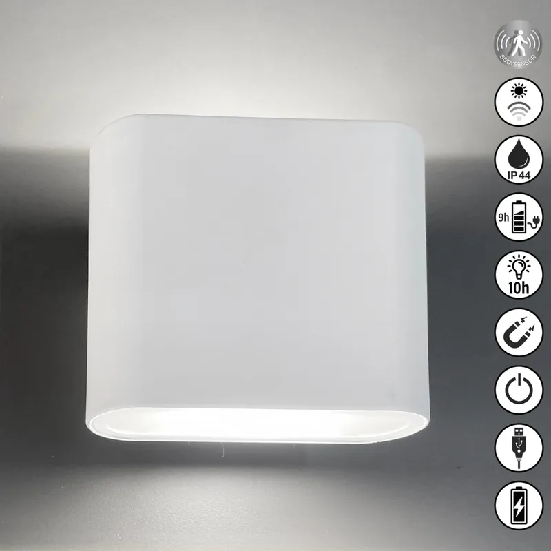 Wandleuchte, Magnet, Magnetic | sandweiß|Bewegungsmelder Knallerangebot
