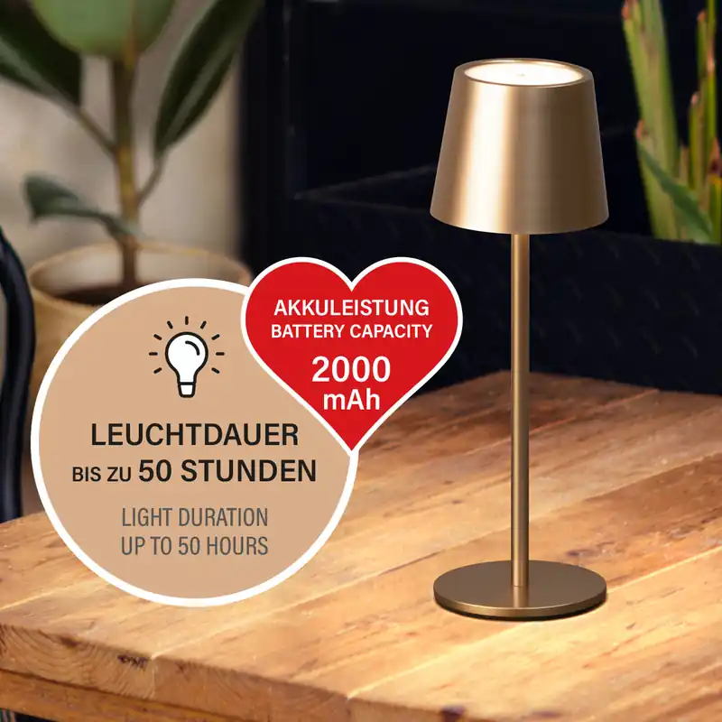 Tischleuchte, Außenleuchte, Roxi | coffeefarben Neu Im Sortiment