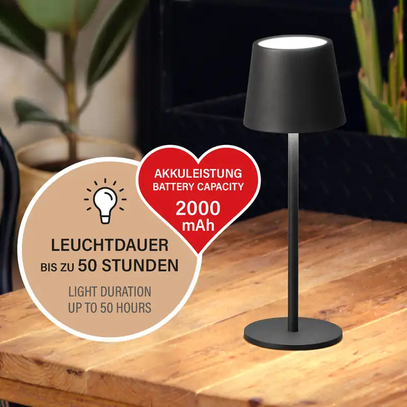 Tischleuchte, Außenleuchte, Roxi | sandschwarz Saisonangebot