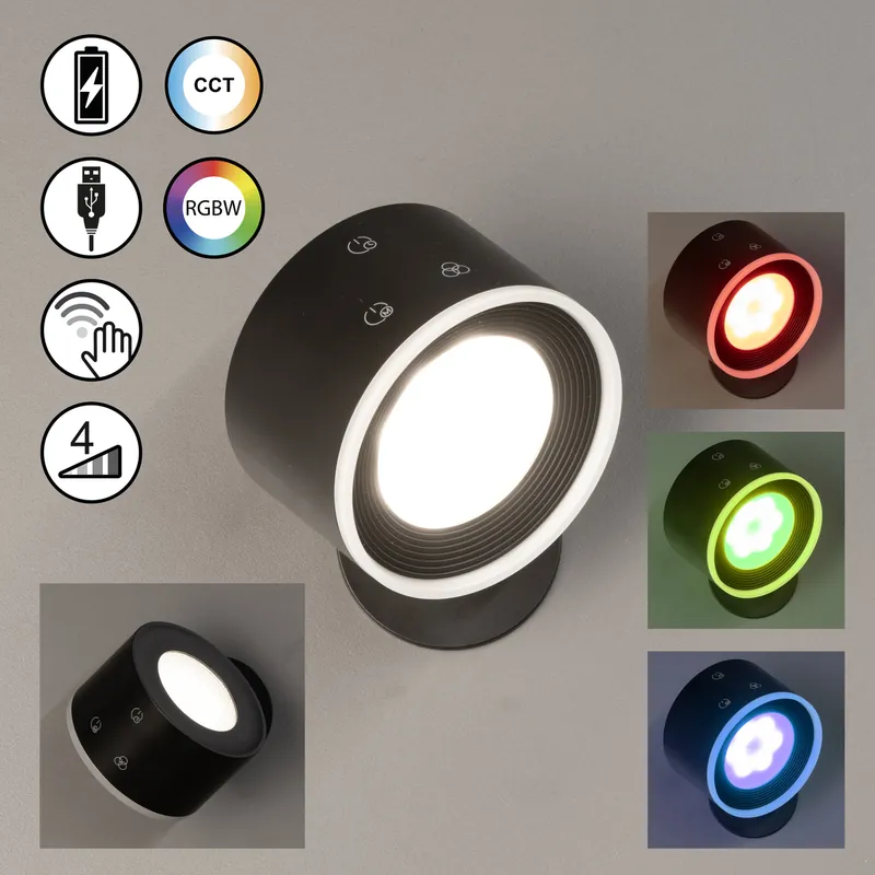 Wandleuchte, Magnet, Magnetic | sandschwarz Mega-Angebot