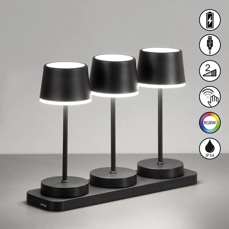 Tischleuchte Set, mobiles Licht, Gardo Preisknaller