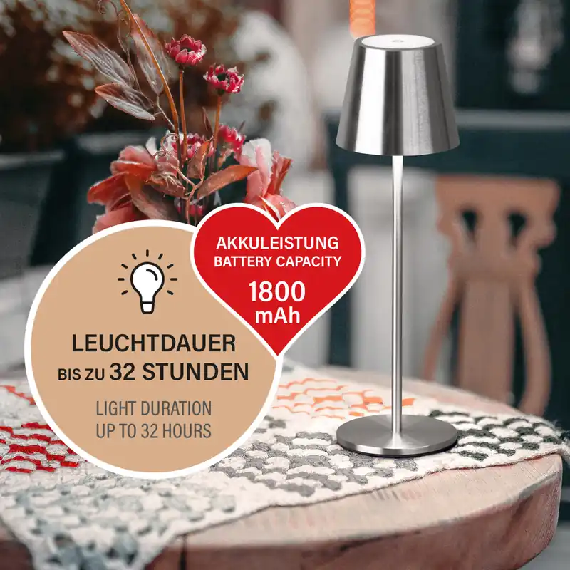 Sichere Zahlung Tischleuchte, mobiles Licht, Viletto