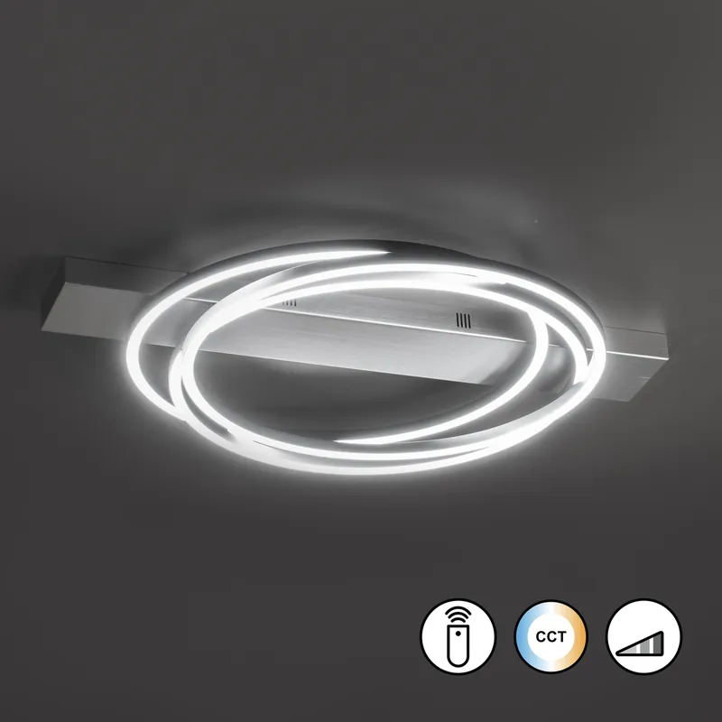 Deckenleuchte, Kiku / Aluminiumfarben Billig