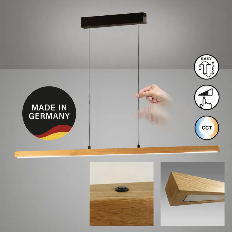 Knallerangebot Pendelleuchte, SHINE-WOOD | sandschwarz