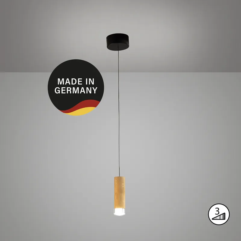 Garantierte Lieferung Pendelleuchte, SHINE-WOOD | eiche natur ge̦lt