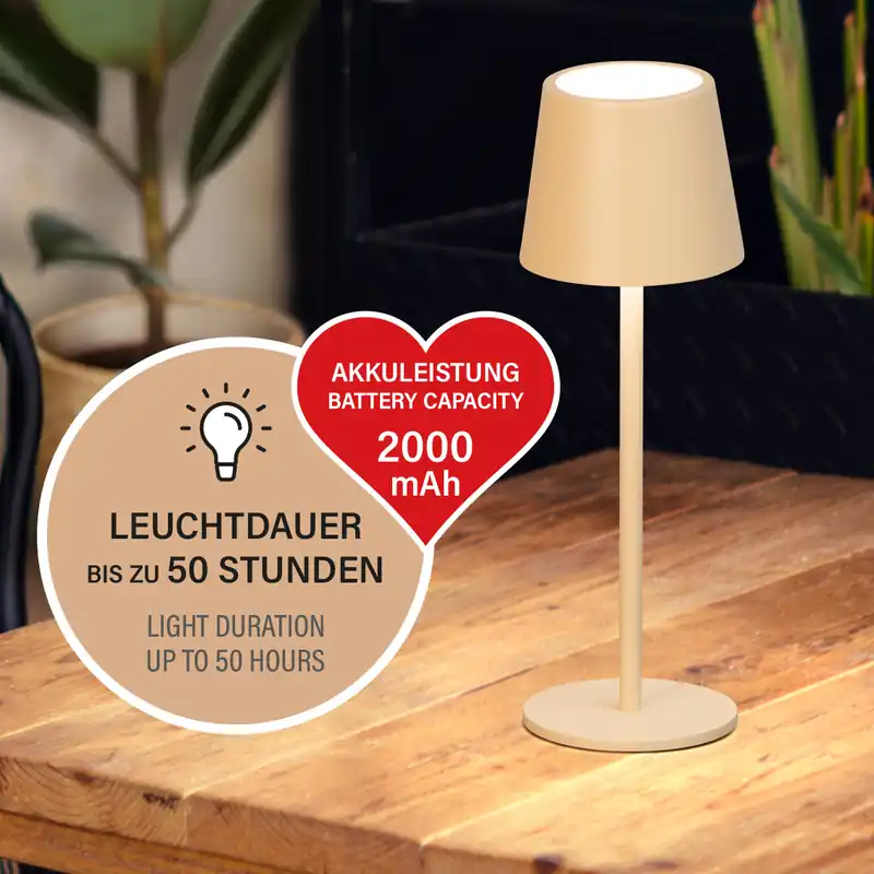 Mega-Angebot Tischleuchte, Roxi | sandfarben