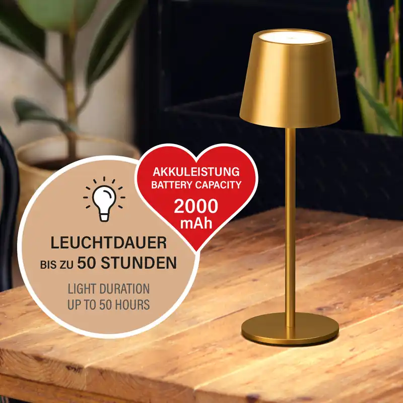 Tischleuchte, Roxi | goldfarben Kostenfreie Lieferung