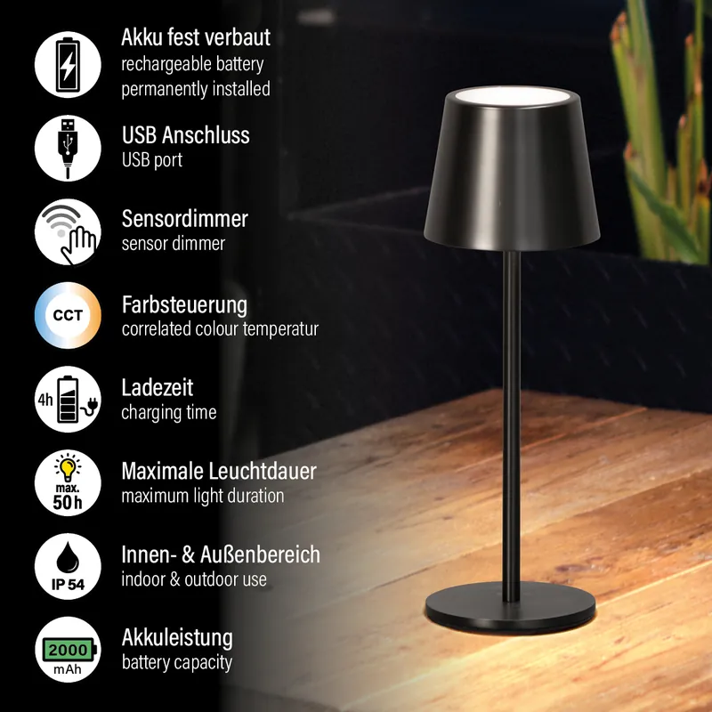 Geprüft Außenleuchte, Roxi | Gun Metal