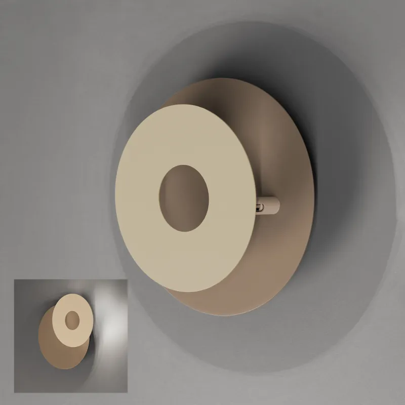 Bestseller Wandleuchte Hennes | dark-greige sandfarben