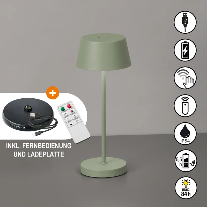 Schneller Versand Tischleuchte, Sienna Pro | salbeigrün