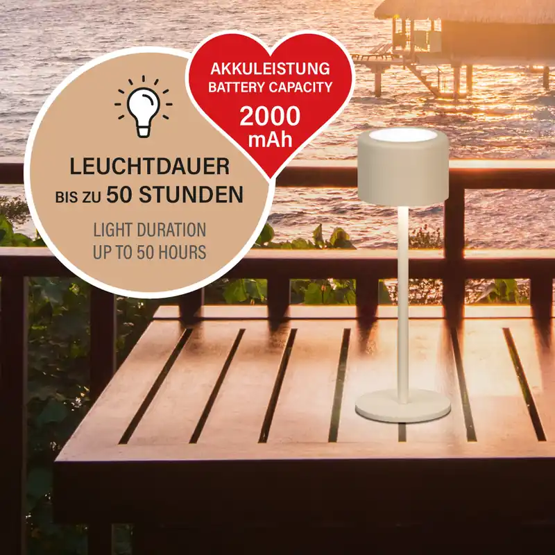 Sichere Zahlung Tischleuchte, Juna | sandfarben