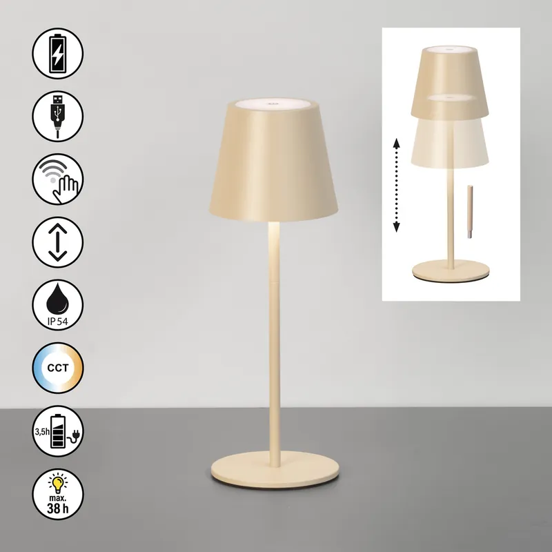 Tischleuchte, Basena | sandfarben Neue Ware