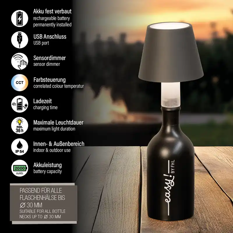 Sale Bottle Lamp Fiocco | sandgrau