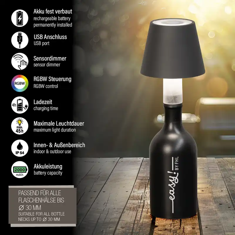 Preisreduziert Bottle Lamp Fiocco | sandgrau