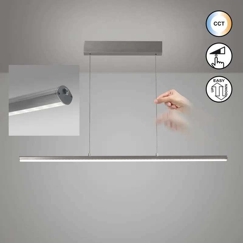 Gratis Versand Pendelleuchte Borena | aluminiumfarben nickelfarben matt