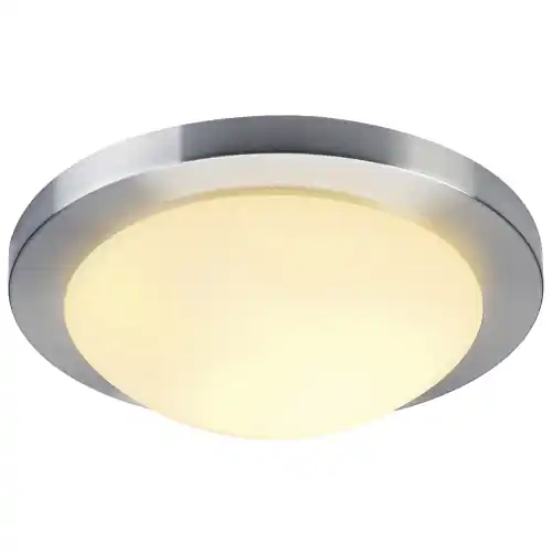Top-Seller SLV MELAN Deckenleuchte, rund, alu brushed, satiniertes Glas, E27, max. 60W