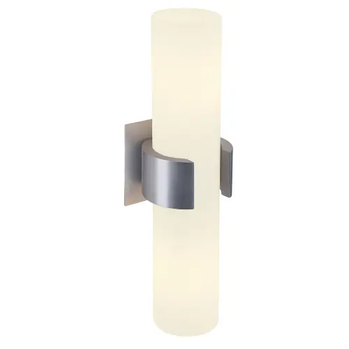 Versand Am Gleichen Tag SLV DENA II Wandleuchte, alu brushed, Glas teilsatiniert, 2xE14, max. 40W