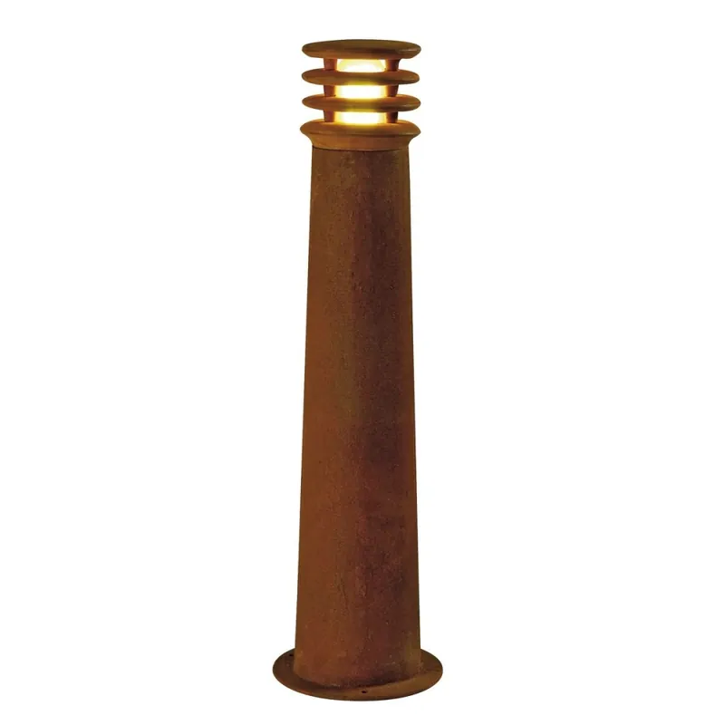 SLV RUSTY® 70 Aussenleuchte Wegeleuchte rund E27 TC-DSE max. 11W IP55 FeCSi-Stahl gerostet Höhe 70cm Schneller Versand