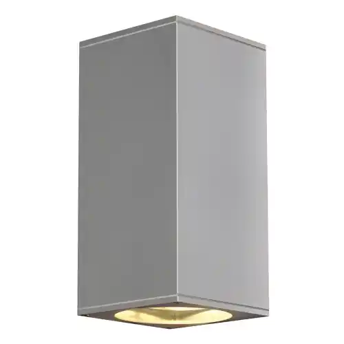 Angebot SLV BIG THEO UP/DOWN OUT Wandleuchte, eckig, silbergrau, ES111, max. 2x75W