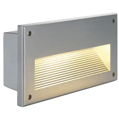 SLV BRICK DOWNUNDER E14, silbergrau, max 40W, IP44 Markenware
