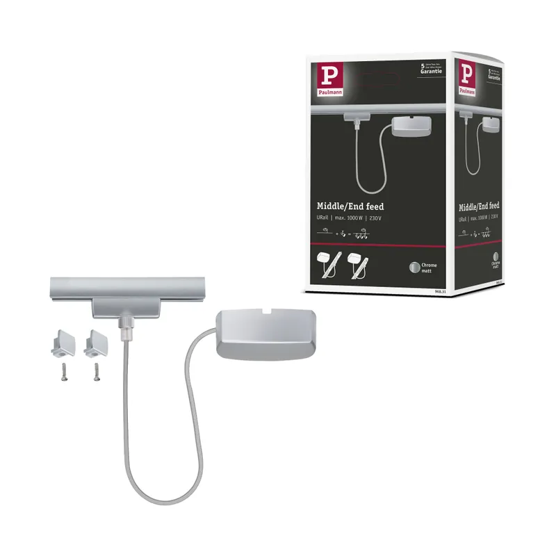 Paulmann URail Einspeisung Kabel 1m max. 1.000W Chrom matt Abverkauf