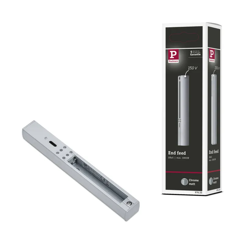 Garantierte Lieferung Paulmann URail Einspeisung Anfang/Ende Chrom matt max. 1000W