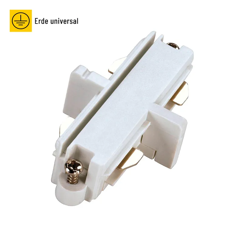 Highlight SLV Längsverbinder starr elektrisch für 1-Phasen Aufbauschiene HV-Stromschiene weiß